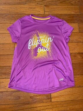 Girls' Purple Graphic Tee "Totally Flippin' Out"